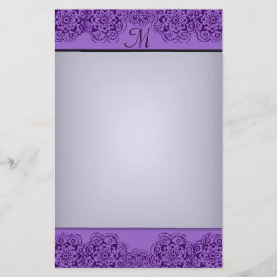 Lotus Blossom (Henna) (Purple) Stationery