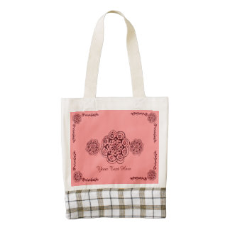 Lotus Blossom (Henna)(Red) Zazzle HEART Tote Bag