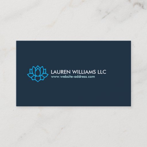 Customizable LOTUS BLOSSOM in BLUE Business Card