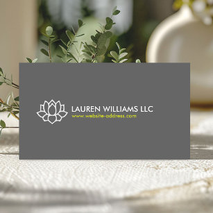LOTUS BLOSSOM in GRAY Business Card
