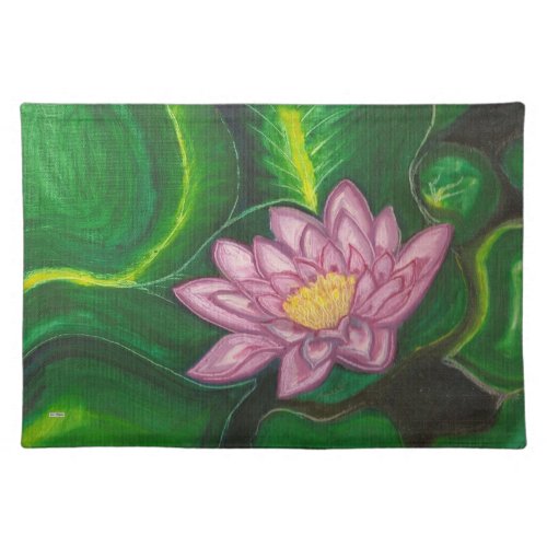 Lotus Blossom Lily Pad Cloth Placemat