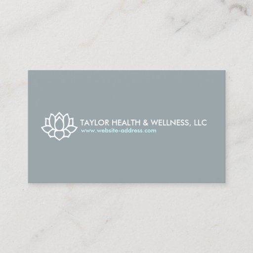 Customizable LOTUS BLOSSOM LOGO FOR HEALTH &amp; WELLNESS BUSINESS CARD TEMPLATES