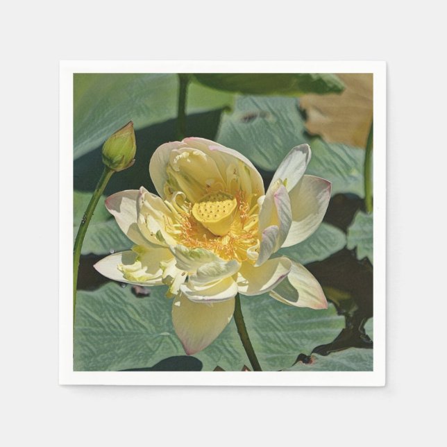 Lotus Blossom Paper Napkins (Front)