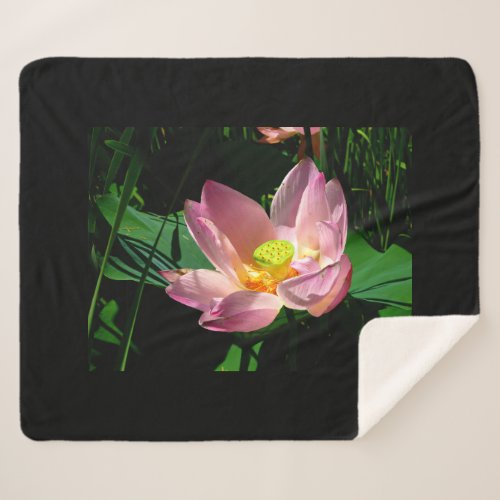 Lotus Blossom Sherpa Blanket