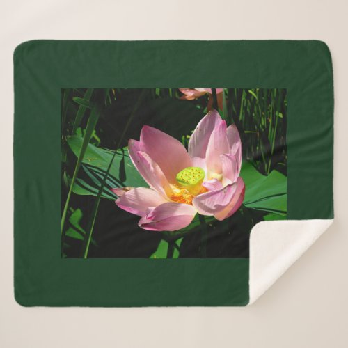 Lotus Blossom Sherpa Blanket