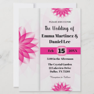 Lotus Blossom Wedding Invitation