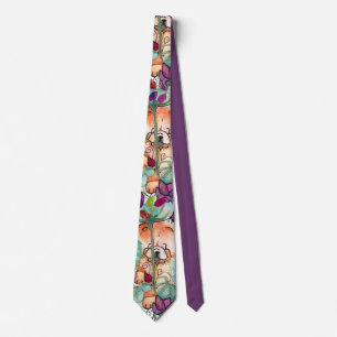 Lotus Blossoms and Chow Neck Tie