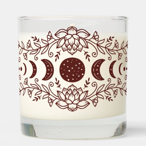 Lotus Blossoms Phases of the Moon Sandalwood Scented Candle
