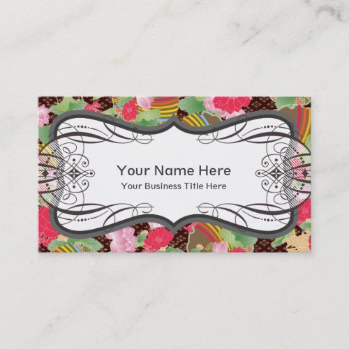 Lotus Blossoms Pop Art Business Card Template