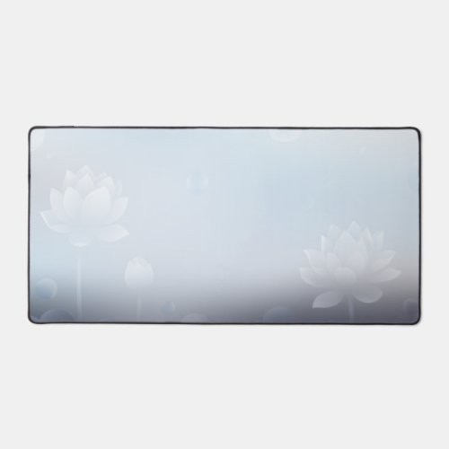 Lotus Blue background Multi_function Desk Mat