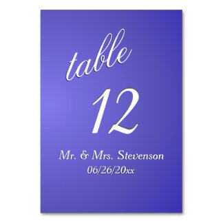 Lotus Blue Table Number