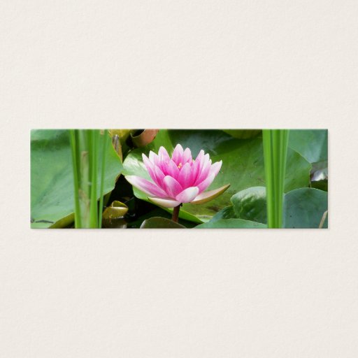 Customizable Lotus Bookmark Business Card