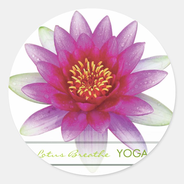 Lotus Breathe Classic Round Sticker (Front)
