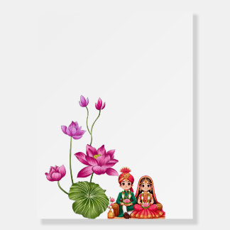 Lotus bride and groom  foam board