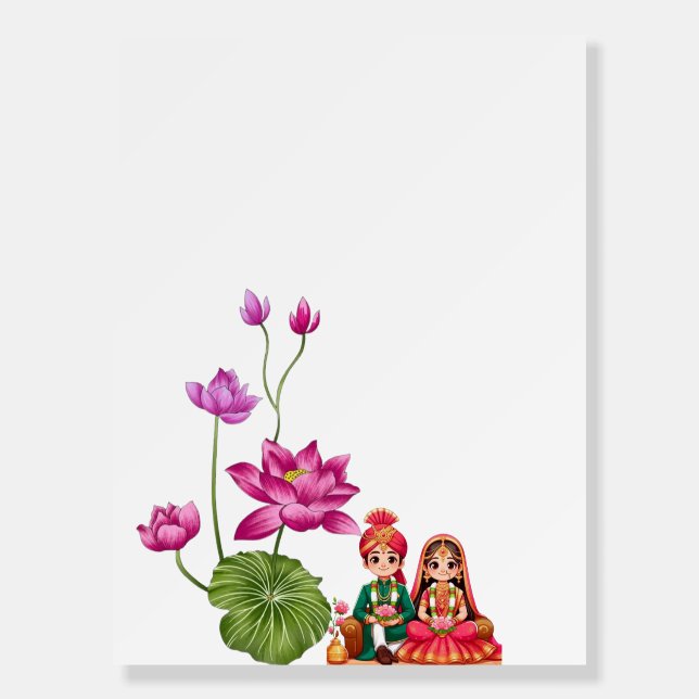 Lotus bride and groom  foam board (Front)