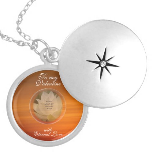 Lotus Bubble SGI Buddhist Valentine Locket