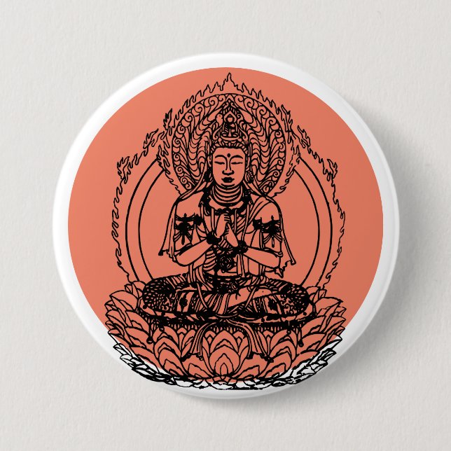 Lotus Buddha Button (Front)