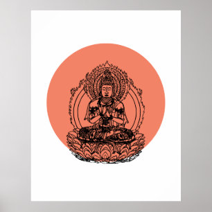 Lotus Buddha Poster