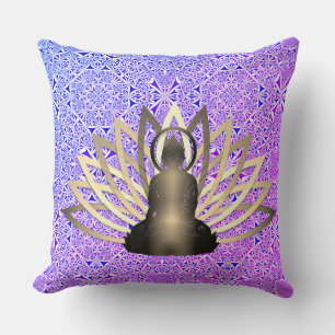 Lotus Buddha throw pillow