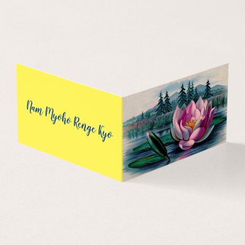 Lotus Buddhist Nam Myoho Renge Kyo Business Card