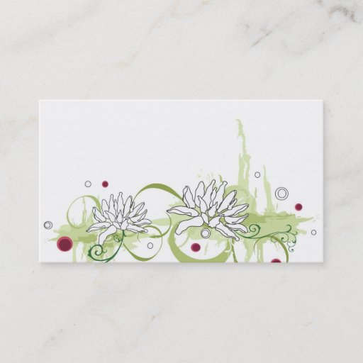 Customizable Lotus Business Card