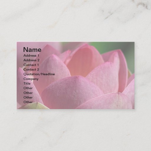 Customizable lotus business card templates