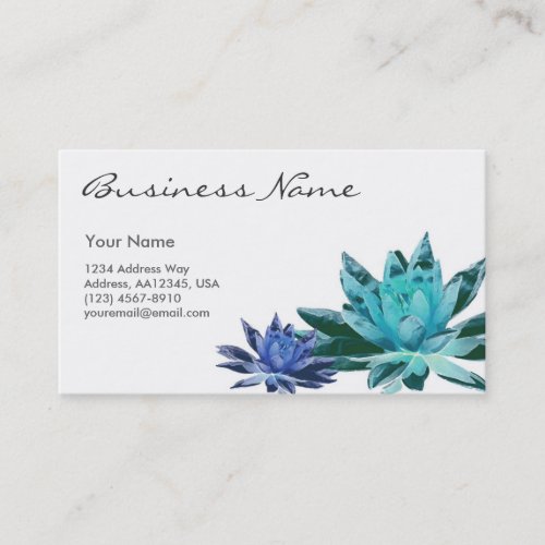 Lotus Business Card (Blue)