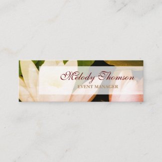 Lotus , Business Card, Size: Mini, 7.6 cm x 2.5 cm