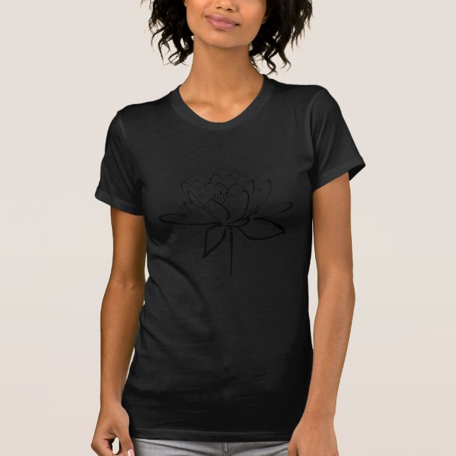 Lotus Calligraphy (Black) T-Shirt (Front)