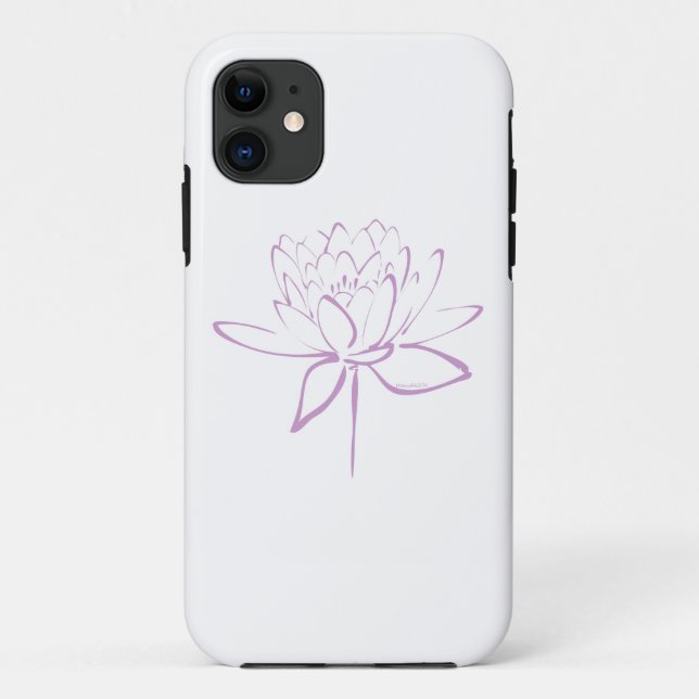 Lotus Calligraphy (Lavender) Case-Mate iPhone Case (Back)