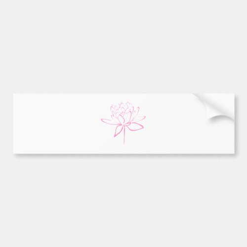 Lotus Calligraphy Pink Bumper Sticker