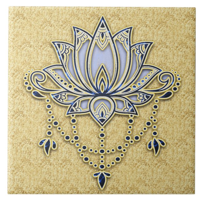 Lotus Ceramic Tile. Tile (Front)