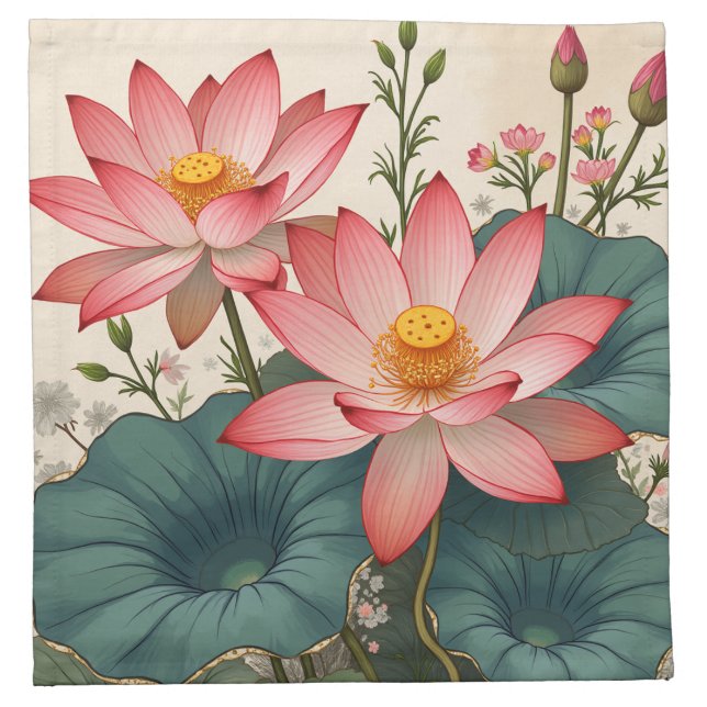 lotus cloth napkin (Front)
