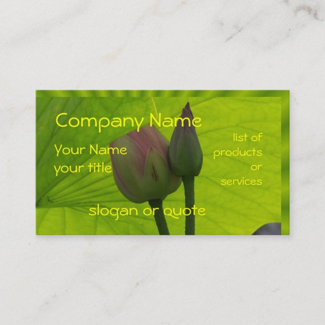 Lotus Contact Card-customize Business Card (Front)