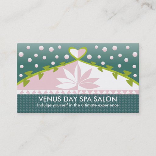 Customizable Lotus Day Spa Business Cards
