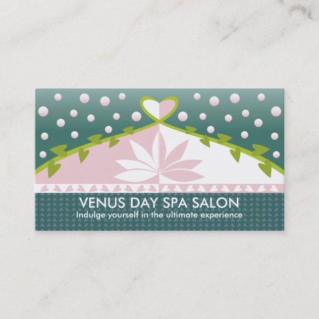 Lotus Day Spa Business Cards (Front)