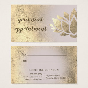 lotus design appointment card