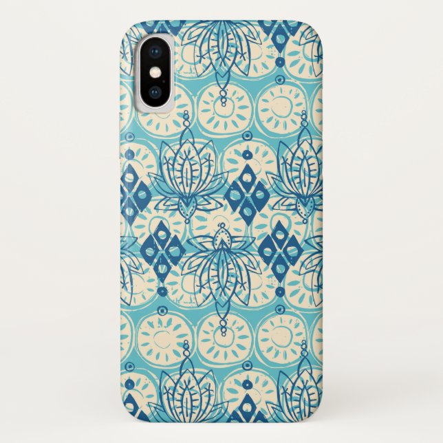 lotus diamond blue Case-Mate iPhone case (Back)