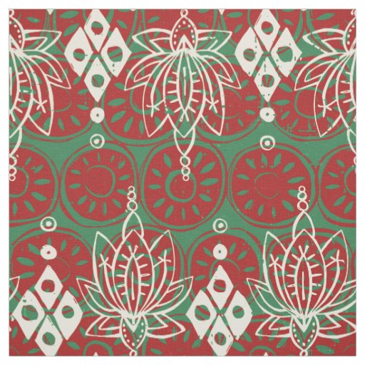 lotus diamond Christmas Fabric