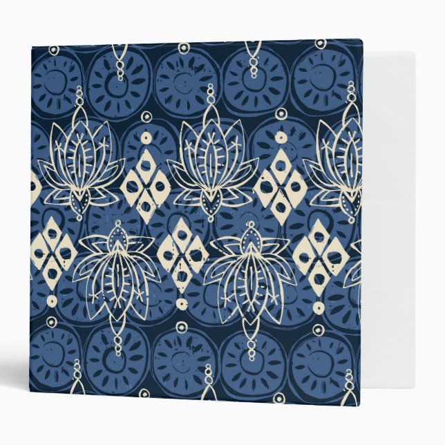 lotus diamond indigo 3 ring binder (Front/Inside)