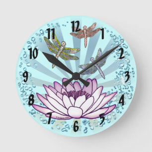 Lotus Dragonfly clock