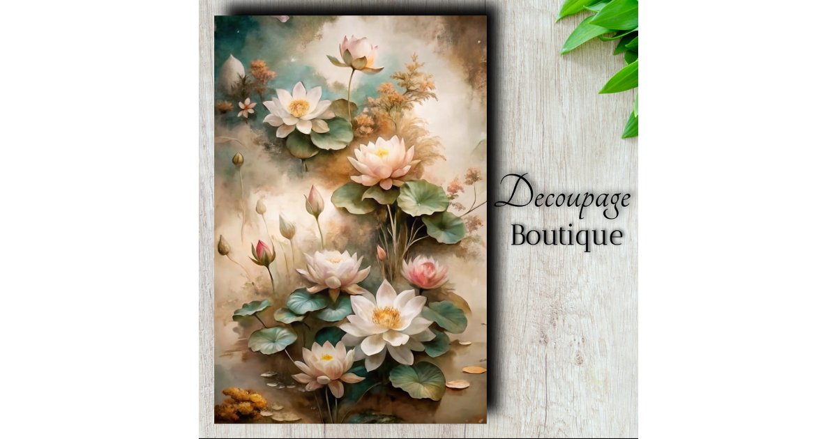 Lotus Dreams Decoupage Tissue Paper | Zazzle