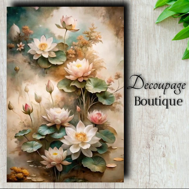 Lotus Dreams Decoupage Tissue Paper (Lotus Dreams Decoupage Tissue Paper)