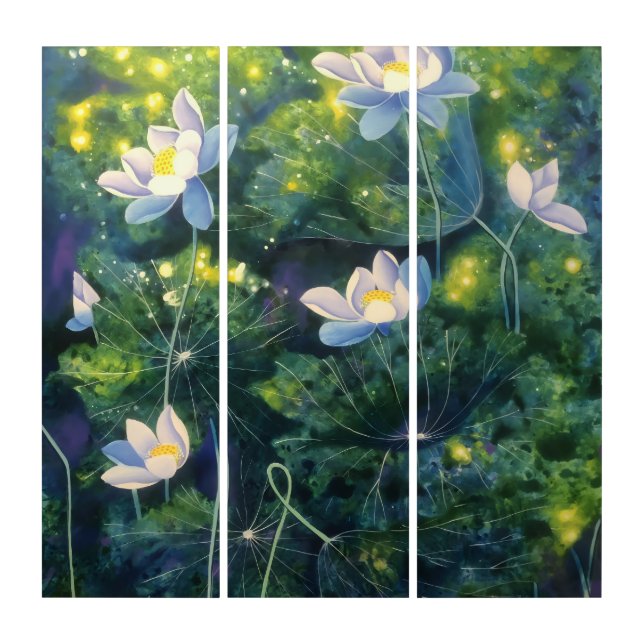 Lotus Dreamscape – Tranquil Floral Wall Art (Front)