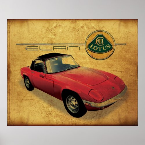 Lotus Elan vintage car Poster
