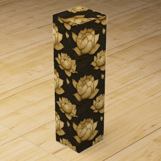 Lotus Elegance Blooms Wine Box