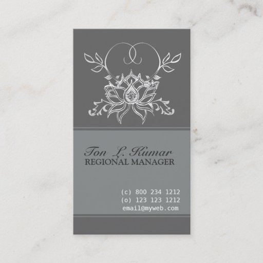 Customizable Lotus Elegant Sacred Business Cards