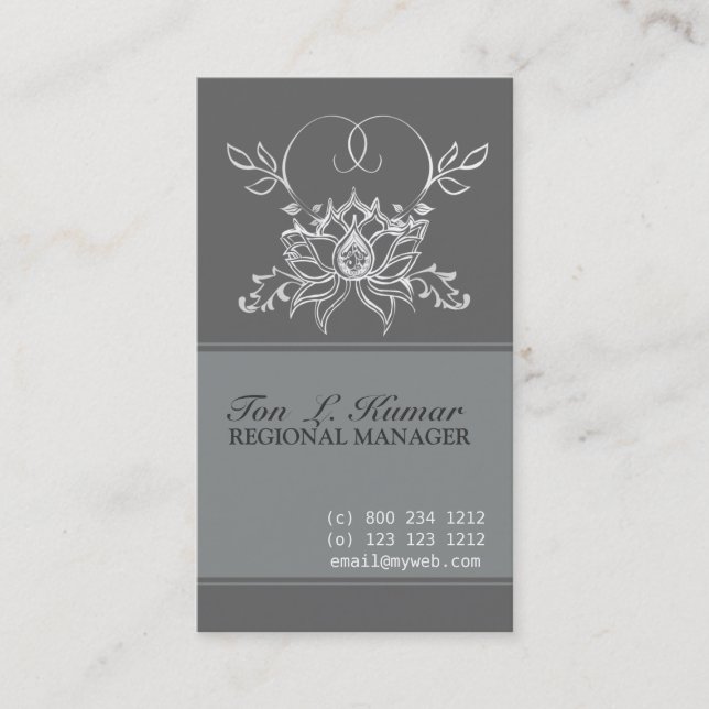 Lotus Elegant Sacred Business Card (Front)