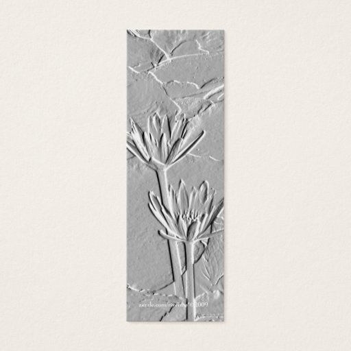 Customizable Lotus/Embossed-Like Photo Bookmark Business Cards