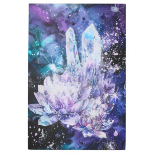 *~* Lotus Esoteric SC3 Crystals Celestial Space Metal Print